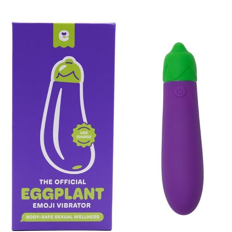 Load image into Gallery viewer, Emojibator Vibrating Eggplant (USB) 1Piece
