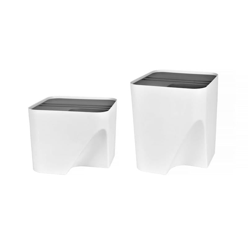 Load image into Gallery viewer, Clevinger 2pc 12L+18L Stackable Plastic Kitchen Trash Bin Household Classification Storage Box 1Unit
