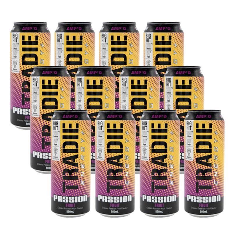 Load image into Gallery viewer, Tradie Energy Passionfruit 500mL 12Pack
