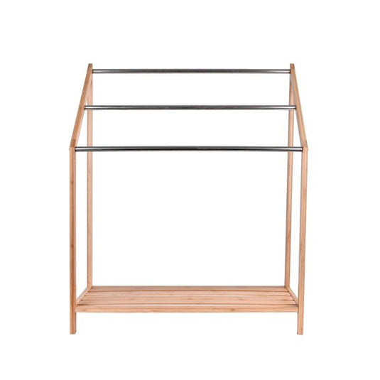 Clevinger Bamboo Towel Holder with 3 Rails & Shelf 85cm 1Unit