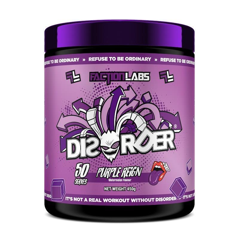 Load image into Gallery viewer, Faction Labs Disorder Original - 50 serves Purple Reign
