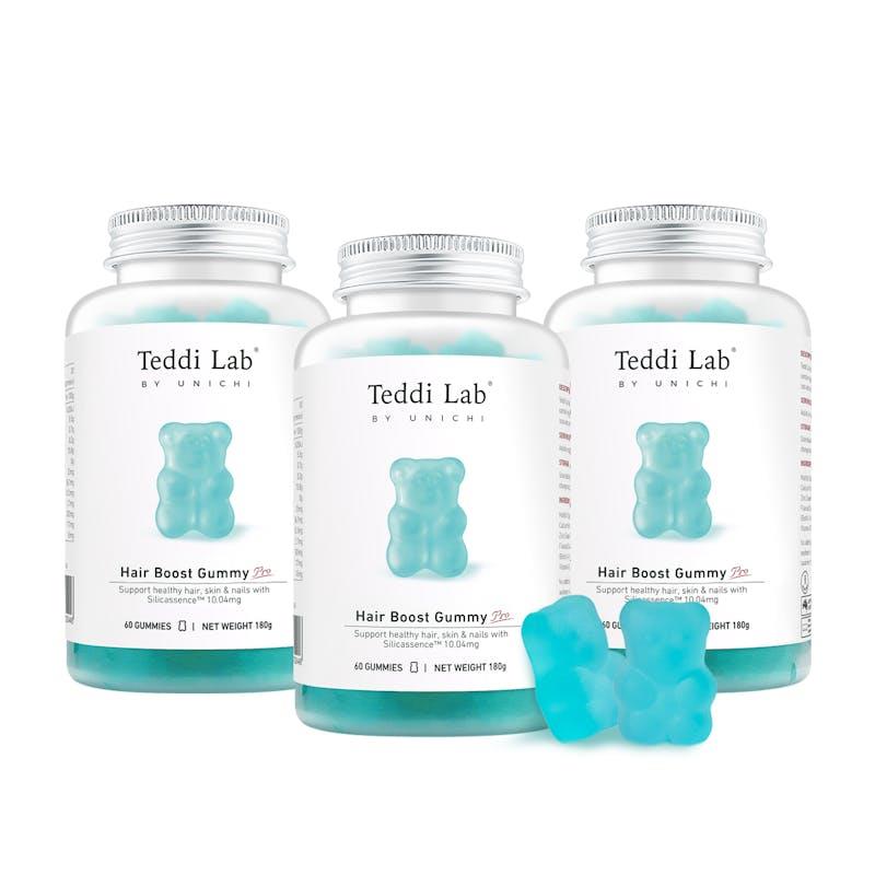 Load image into Gallery viewer, Teddi Lab by Unichi Hair Boost Gummy PRO 60s x3with Biotin for Hair, Skin &amp; Nails Pack
