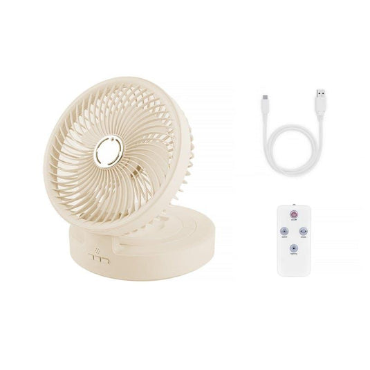 Living Today USB Rechargeable Auto Oscillation Tilt Adjustable Cordless Fan with Remote Control 1Unit
