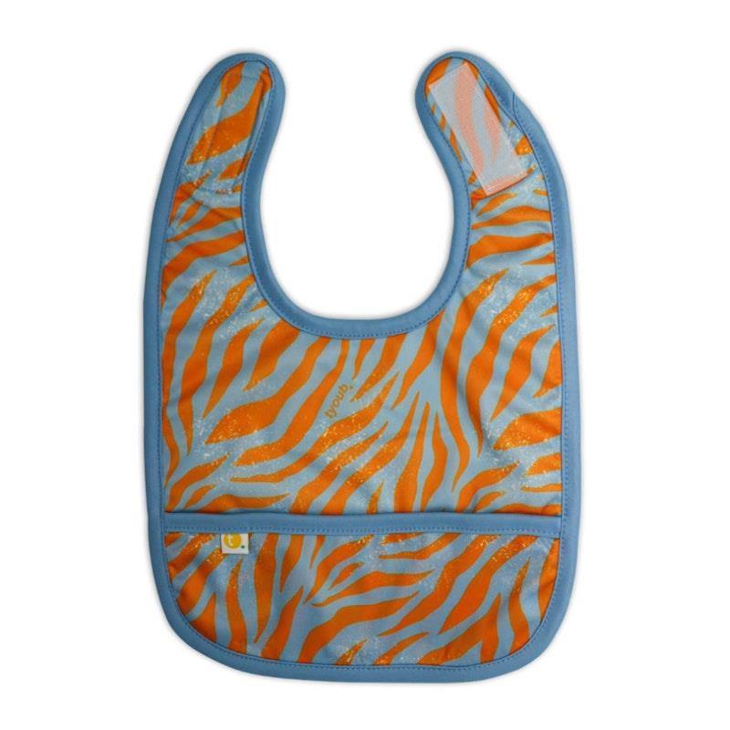 Load image into Gallery viewer, tyoub Baby Bib Stay-dry - Tiger Blue Orange One Size
