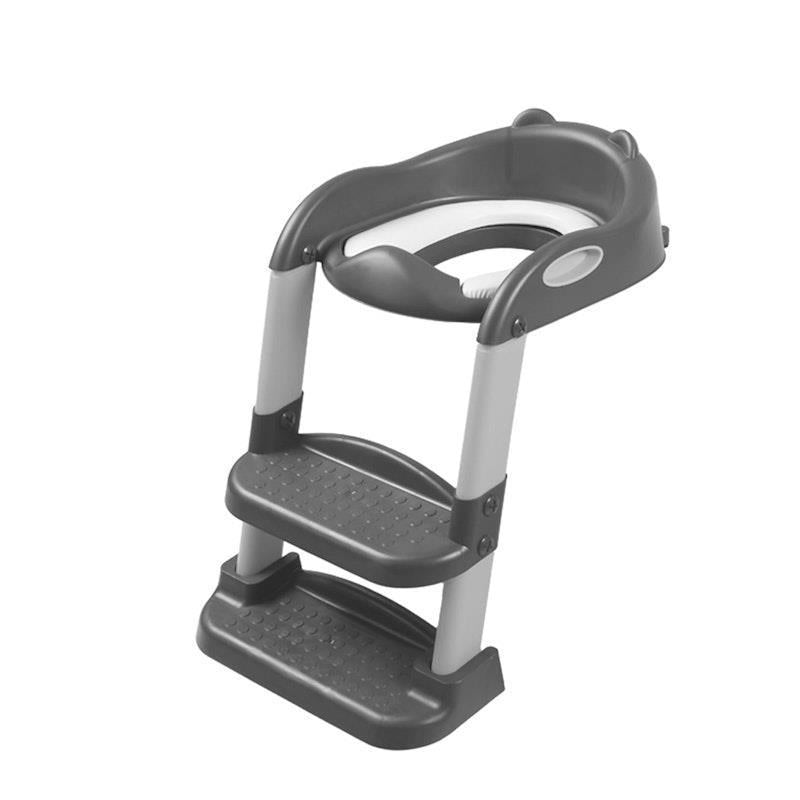 Load image into Gallery viewer, BoPeep Kids Toilet Ladder Toddler Training Step Stool Soft Seat Non Slip Grey
