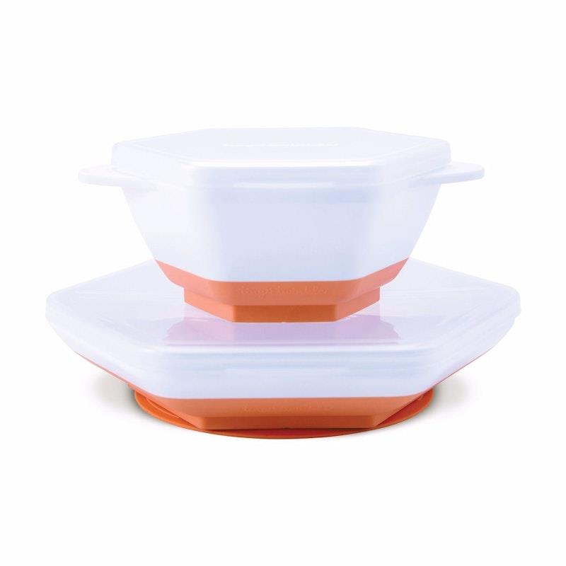 Load image into Gallery viewer, Tiny Twinkle "Grow with Me" Feeding Set Coral
