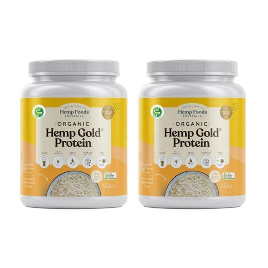 Hemp Foods Australia Organic Hemp Gold® Protein Powder 1.5kg Twin Pack