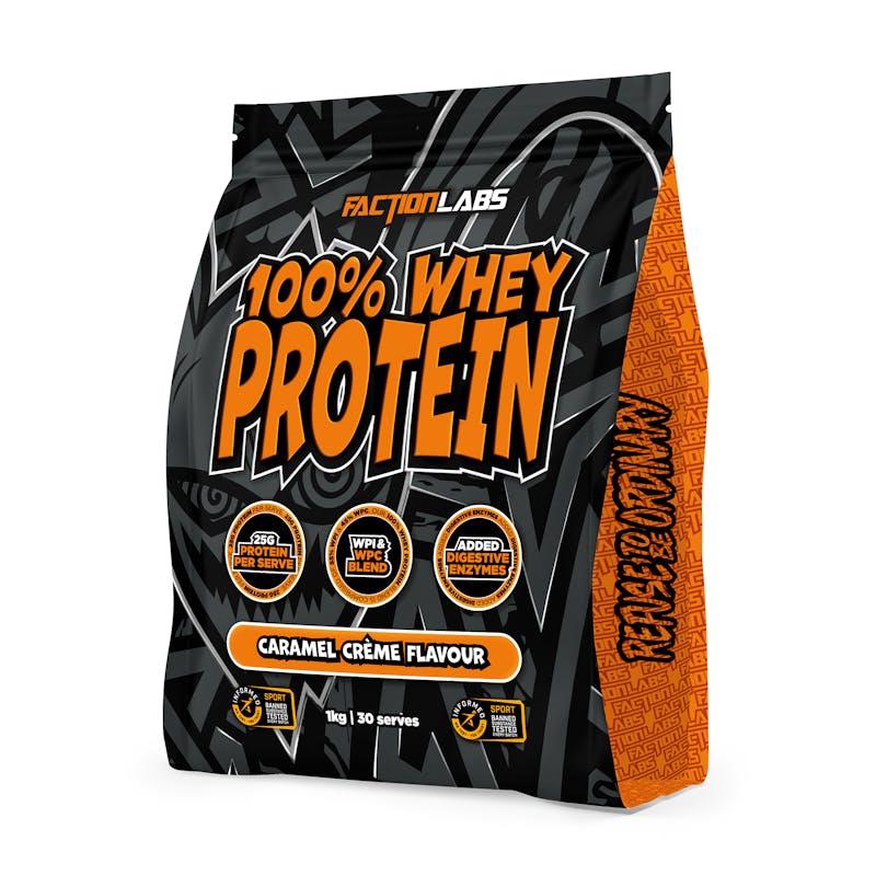 Load image into Gallery viewer, Faction Labs 100% Whey Protein - 30 serves Caramel Creme
