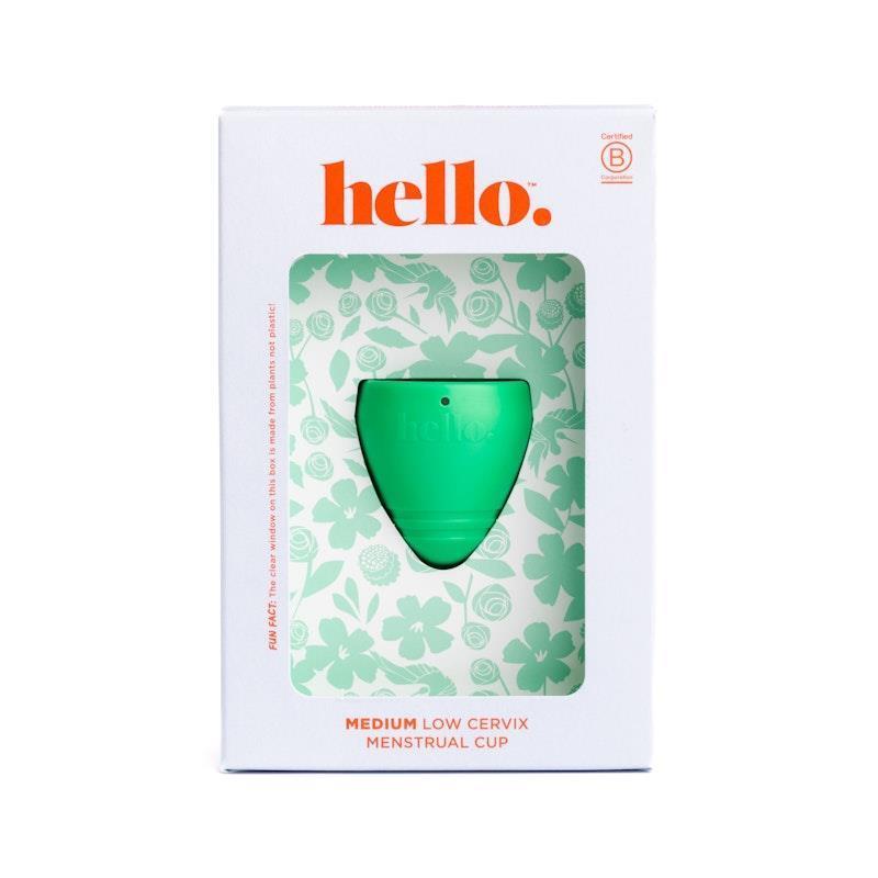 Load image into Gallery viewer, Hello Period Low Cervix Cup Green MED
