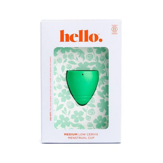 Hello Period Low Cervix Cup Green MED