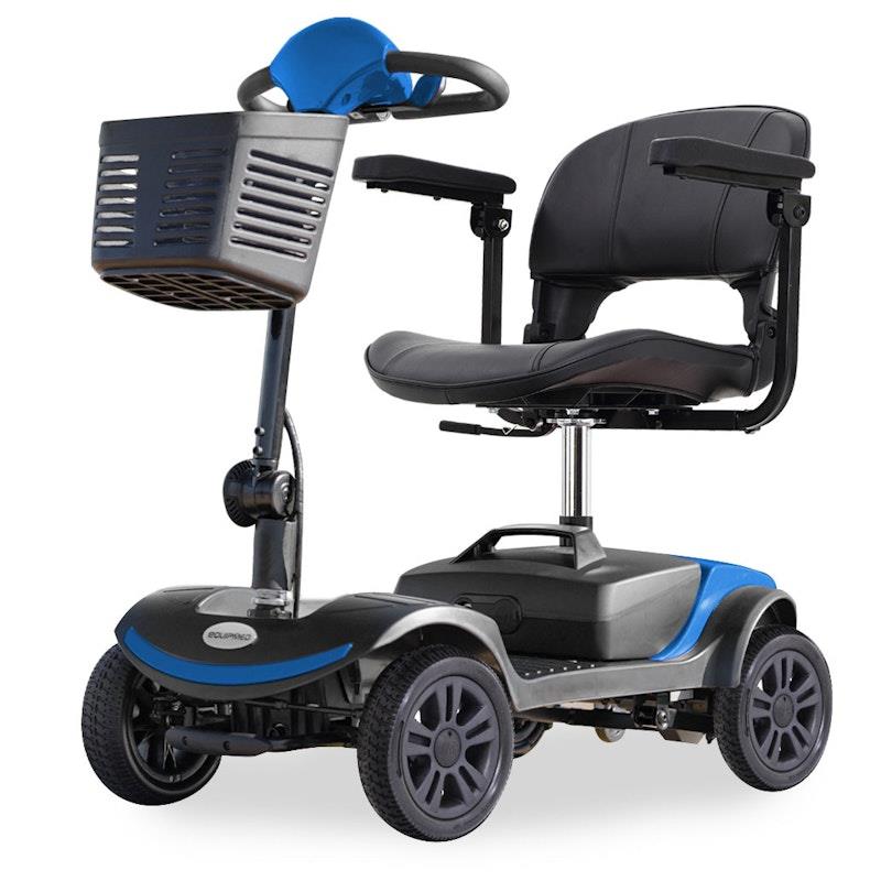 Load image into Gallery viewer, Equipmed SmartRider Folding Electric Mobility Scooter Black &amp; Blue
