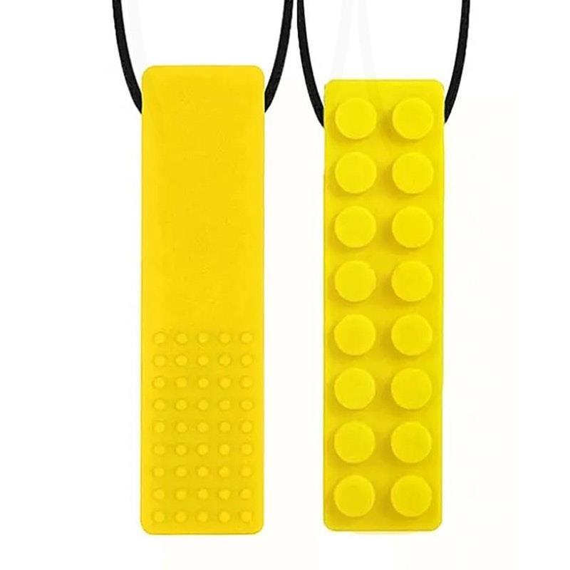 Load image into Gallery viewer, Sensory Safari Sensory Necklace Block Yellow
