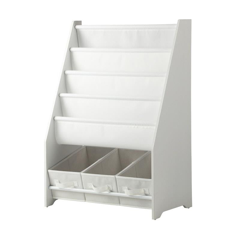 Load image into Gallery viewer, Oikiture Kids Bookshelf Toy Storage Box Organiser Display Shelf DIY Storage Rack White
