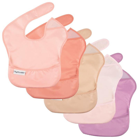 Tiny Twinkle - Mess-proof Easy Bib 5 Pack Girl Set