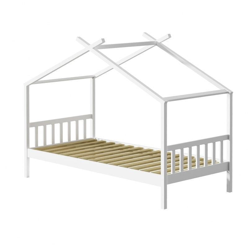 Load image into Gallery viewer, Oikiture Bed Frame Wooden Base Kids Single Timber House Beds White 1unit
