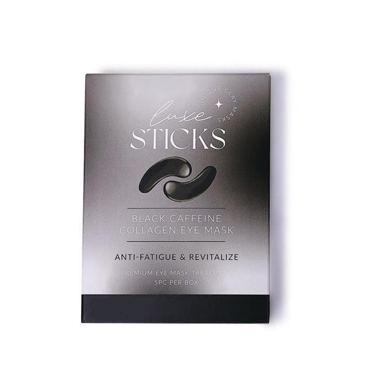 LuxeSticks Black Caffeine Collagen Eye Mask 5PC Per Pack
