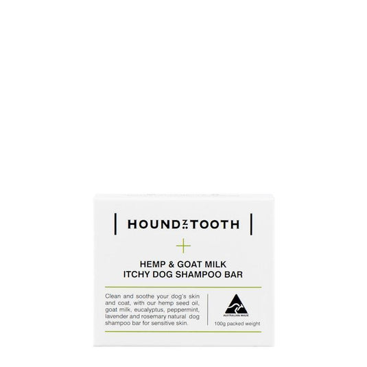 HOUNDZTOOTH Hemp & Goat Milk Dog Shampoo Bar for Dogs 100g