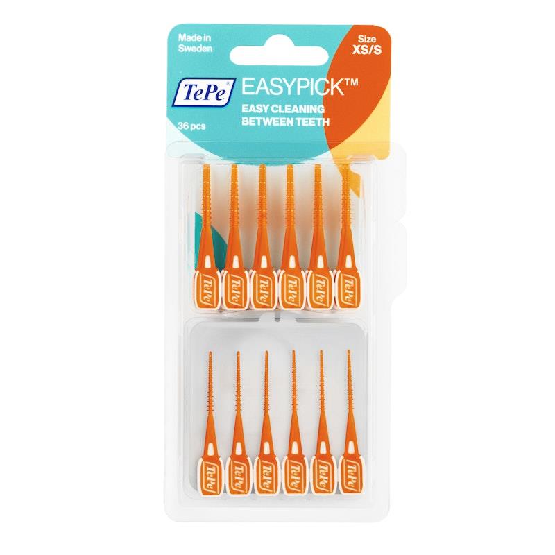 Load image into Gallery viewer, TePe EasyPick Interdental XS/S Orange 36 EasyPicks
