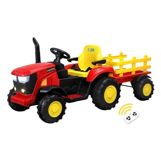 Mazam XL Ride On Tractor 12V Kids Electric Vehicle Remote Control Red