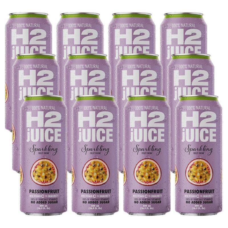 Load image into Gallery viewer, H2 Juice 500Ml Sparkling Passionfruit 12Pack

