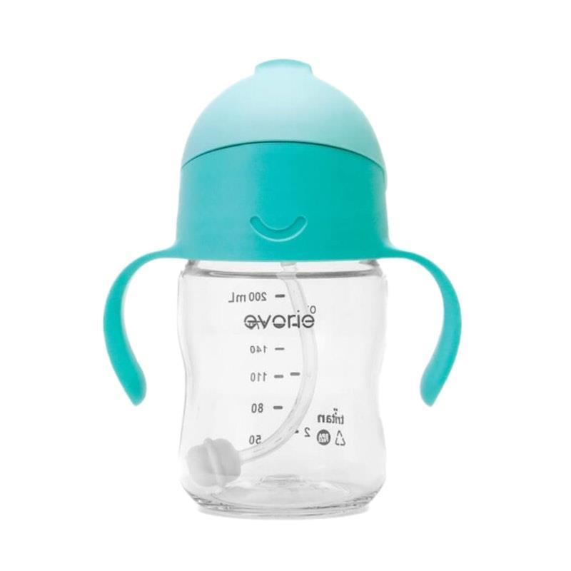 Load image into Gallery viewer, Evorie Tritan Baby 360 Straw Water Bottle Sippy Cup 200mL, Mint 1Unit
