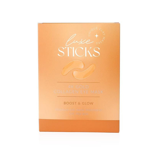 LuxeSticks 24K Gold & Collagen Crystal Eye Mask 5PC Per Pack