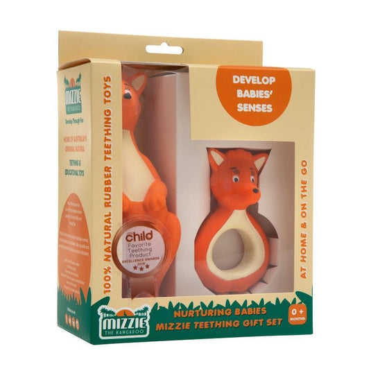 Mizzie The Kangaroo Nurturing Babies Mizzie Teething Gift Set