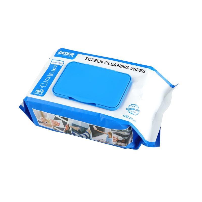 Load image into Gallery viewer, Laser Clean Anti-Bacterial Screen Wipes for Electronics 100 Pack
