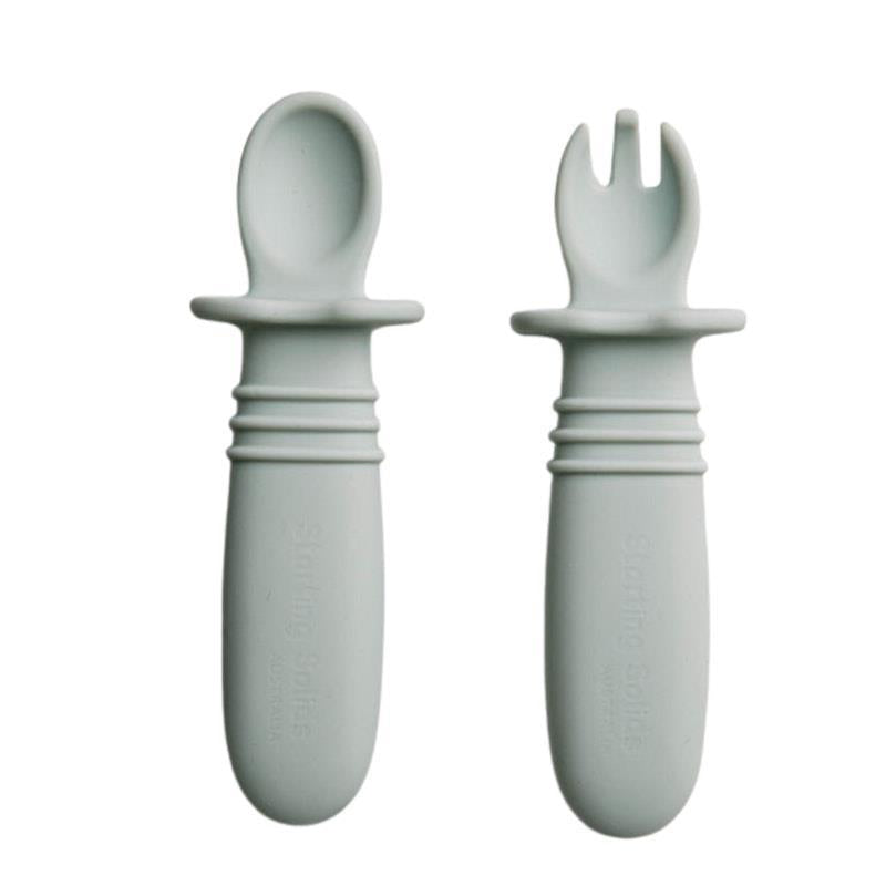 Load image into Gallery viewer, Starting Solids Australia Selfie Spoon + Fork Meringue
