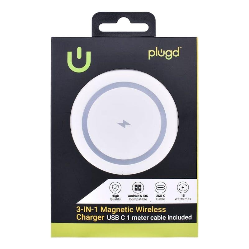 Load image into Gallery viewer, PLUGD 3 in 1 Wireless Charging Foldable Station for Apple Mag Safe 1 Piece
