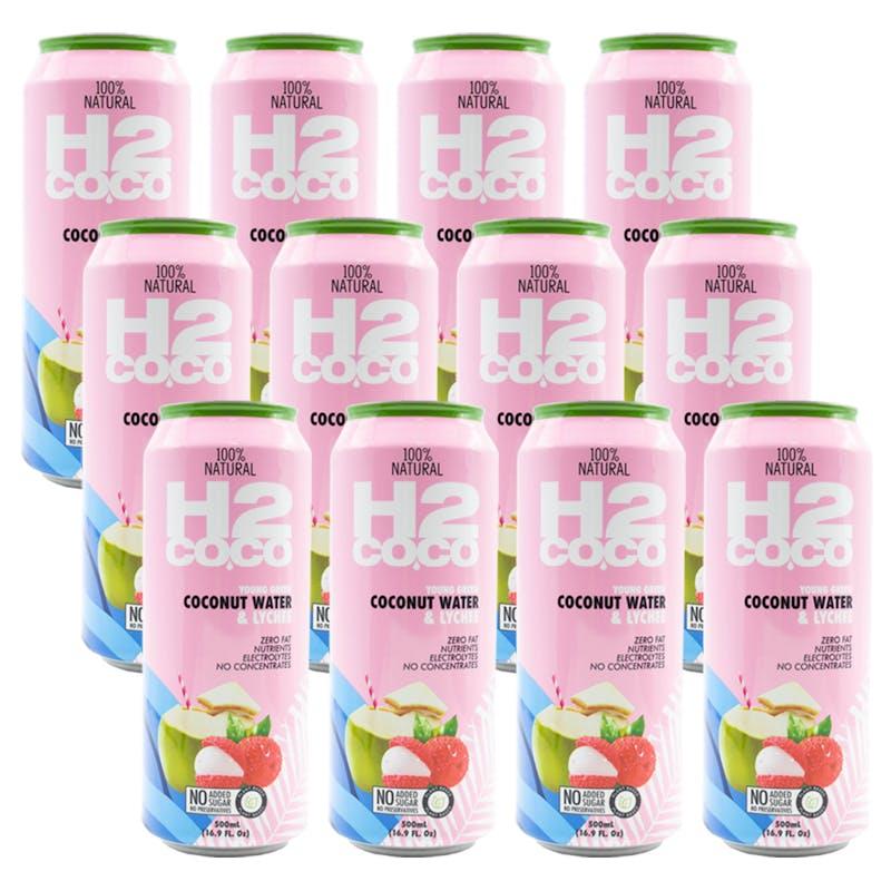 Load image into Gallery viewer, H2Coco 500mL Pure Coconut Water With Lychee 12Pack
