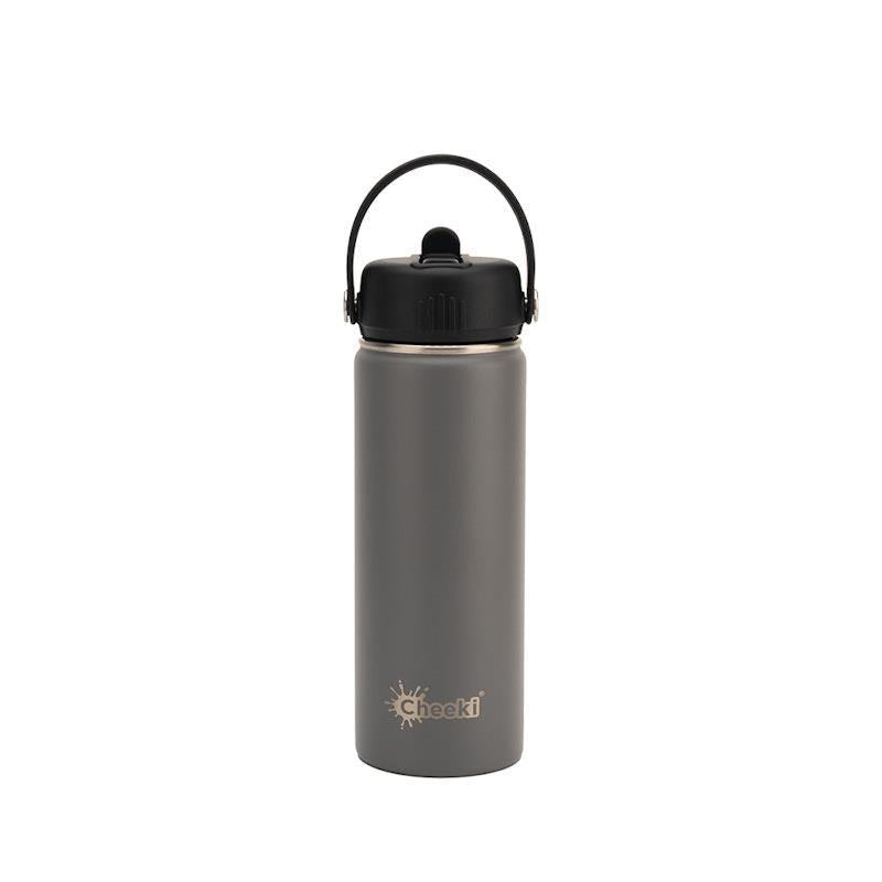 Load image into Gallery viewer, Cheeki 600ml Insulated Adventure Bottle Slate
