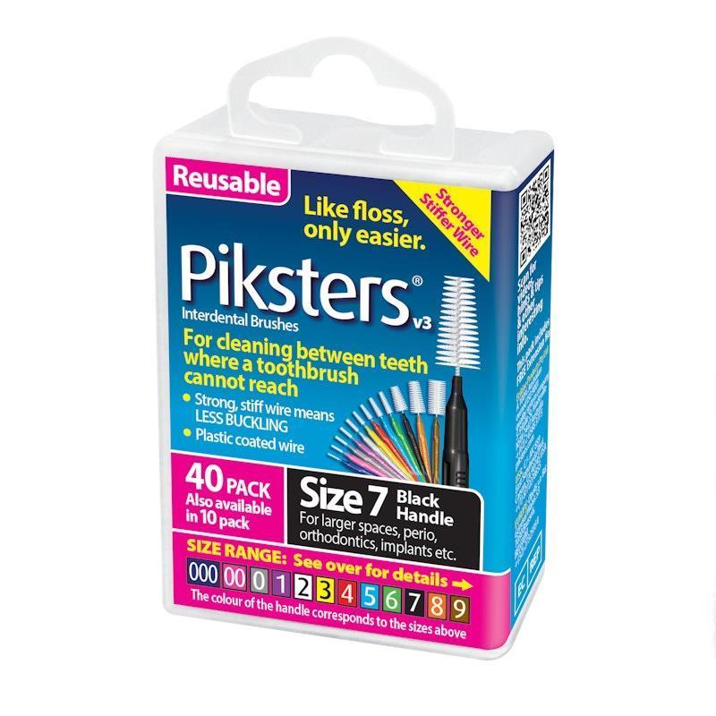 Load image into Gallery viewer, Piksters Interdental Brushes Black Size 7 40pk
