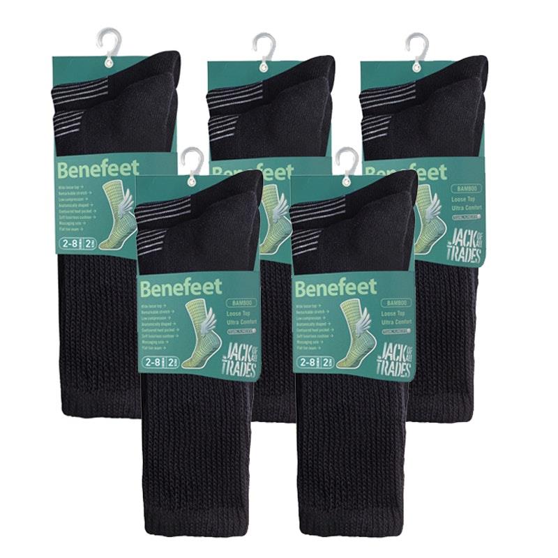 Load image into Gallery viewer, Benefeet 10 pairs of Women's Bamboo Socks - Black Size 2-8
