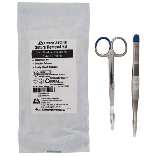 Livingstone Dressing Scissors and Tweezer Forceps Sterile Pack
