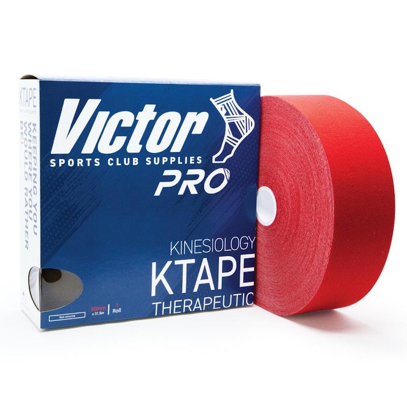 Load image into Gallery viewer, Victor Pro K-Tape 50mm x 31.5m Red
