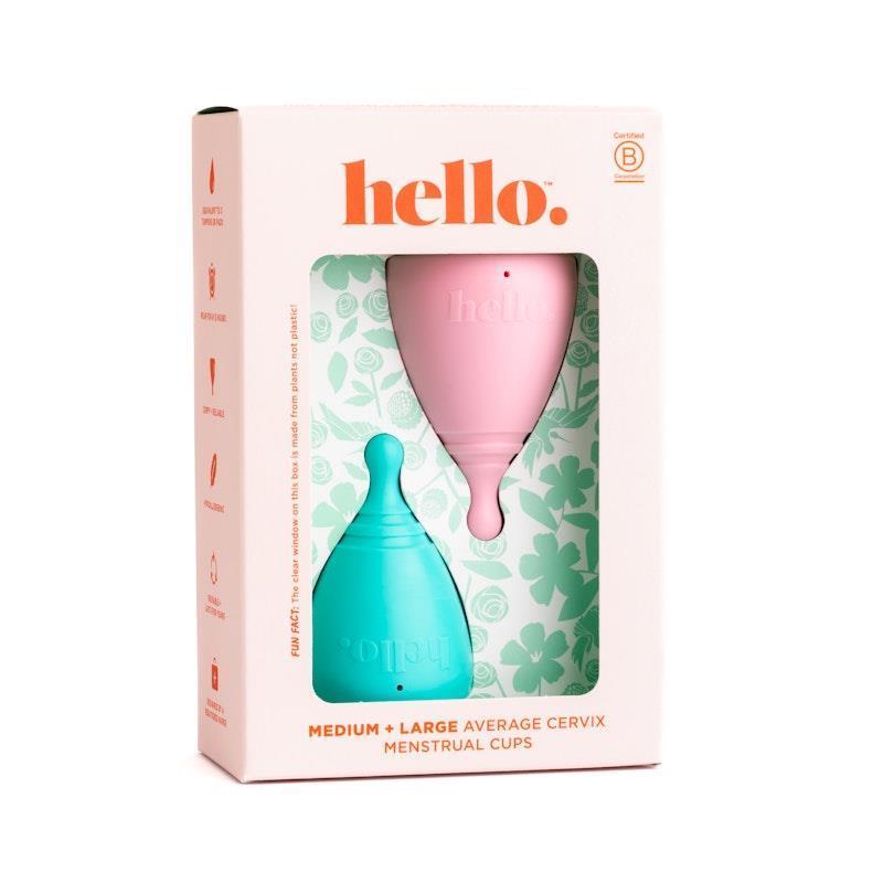 Load image into Gallery viewer, Hello Period Average Cervix Cups M Blue + L Blush Packs
