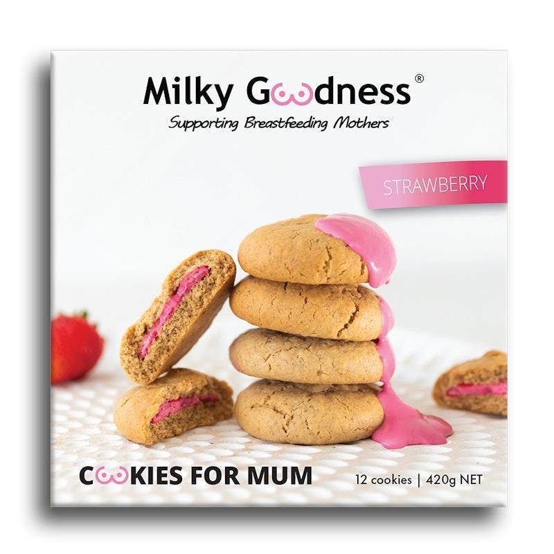 Load image into Gallery viewer, Milky Goodness Strawberry Lactation Cookies 12Pack
