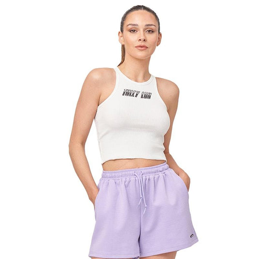 Tully Lou Ribbed Tank White M