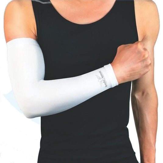 BodyAssist Compression Arm Sleeve White XLG (2 PACK) Bundle
