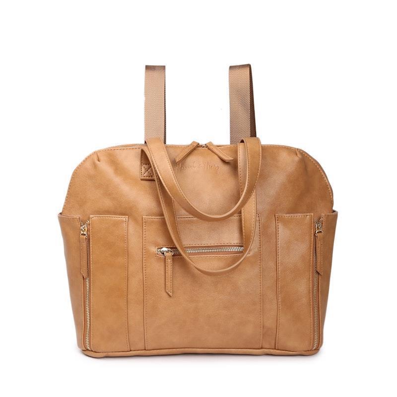 Load image into Gallery viewer, Hannah &amp; Henry Chelsea Convertible Nappy Bag Tan
