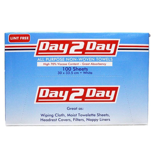 Day 2 Day All Purpose Towel Lint Free 30 x 33.5cm 100 Sheets/Box