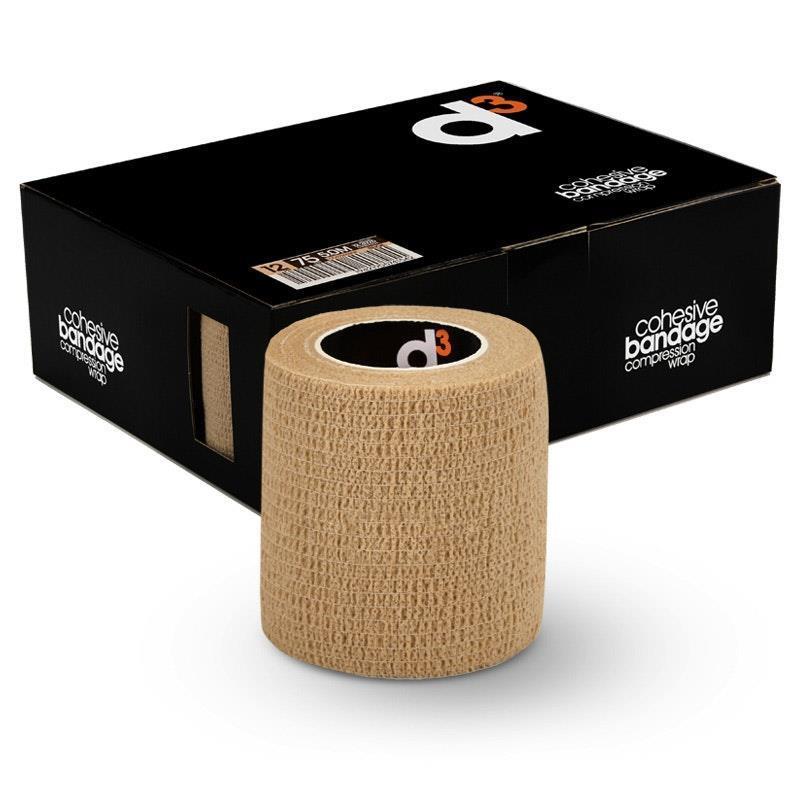 Load image into Gallery viewer, d3 Cohesive Wrap 75mm x 5m Beige Box of 12 Rolls
