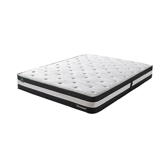 DreamZ Cooling Mattress Pocket Spring Euro Top Bed Foam 5 Zone King