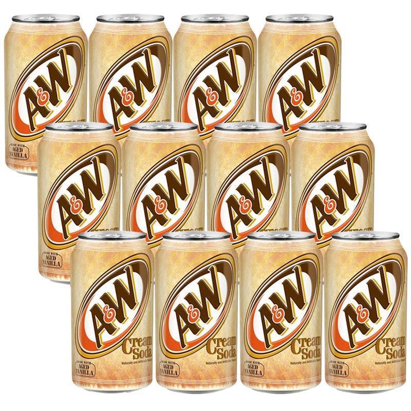 Load image into Gallery viewer, American Cans 355mL A&amp;W Cream Soda 12Pack
