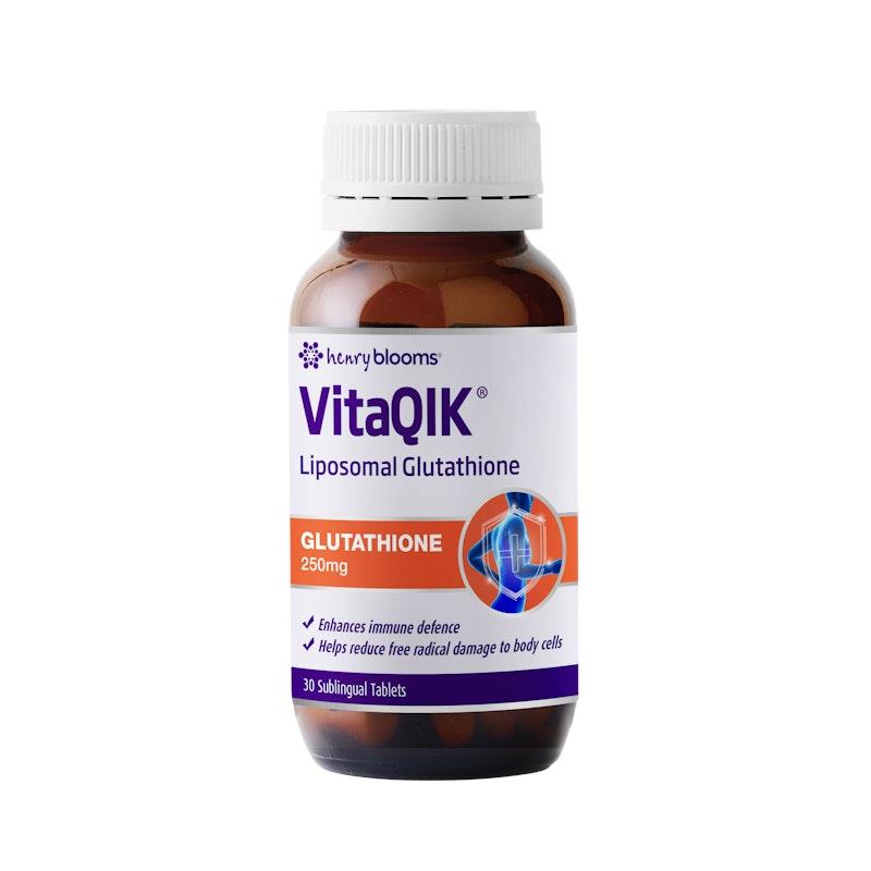 Load image into Gallery viewer, Henry Blooms VitaQIK® Liposomal Glutathione Sublingual 30 Tablets 1unit

