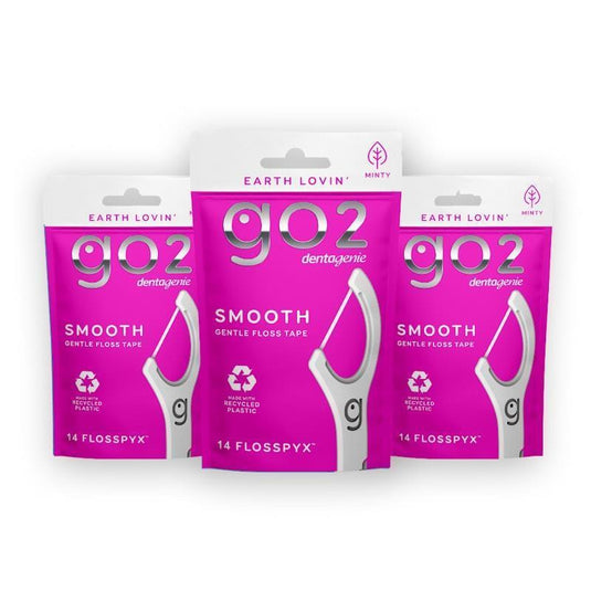 Dentagenie Smooth Tape Flosspyx Travel 14 x 3 Multipack