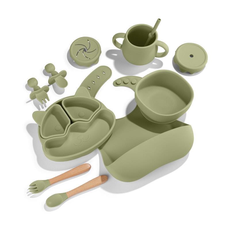Load image into Gallery viewer, Zoe Sage Silicone Baby Feeding Set 11pc Bundle Kokoda
