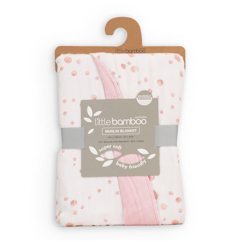 Load image into Gallery viewer, Little Bamboo Muslin Baby Blanket - Dusty Pink
