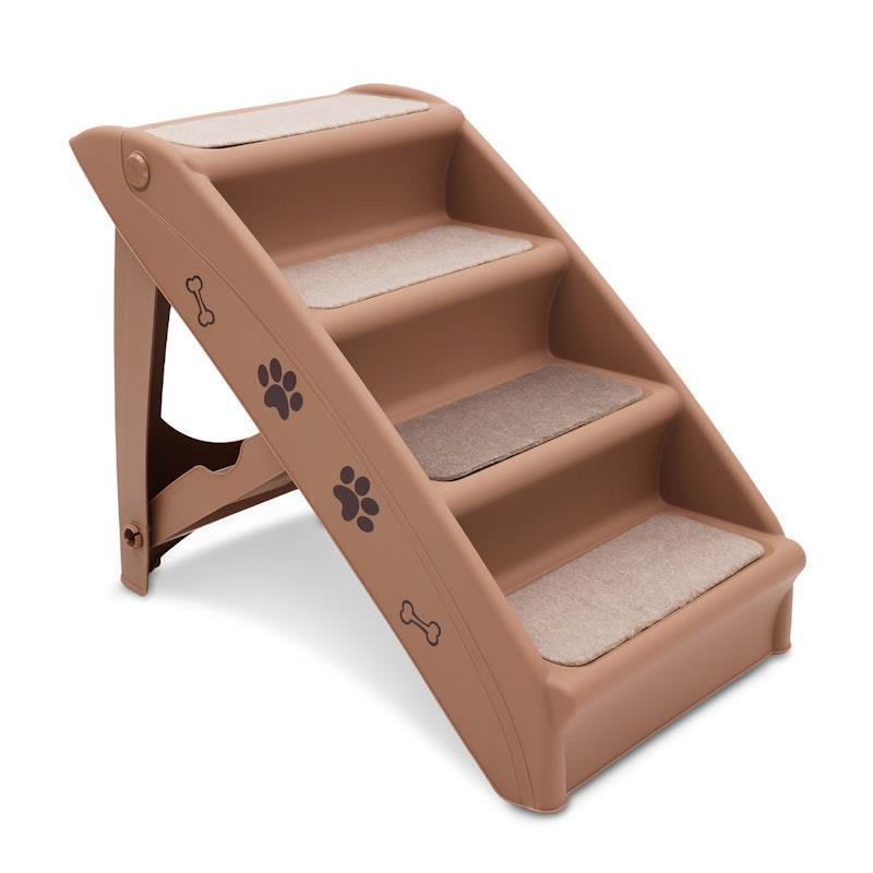 Load image into Gallery viewer, Furtastic 50cm Foldable Pet Stairs Ramp Brown
